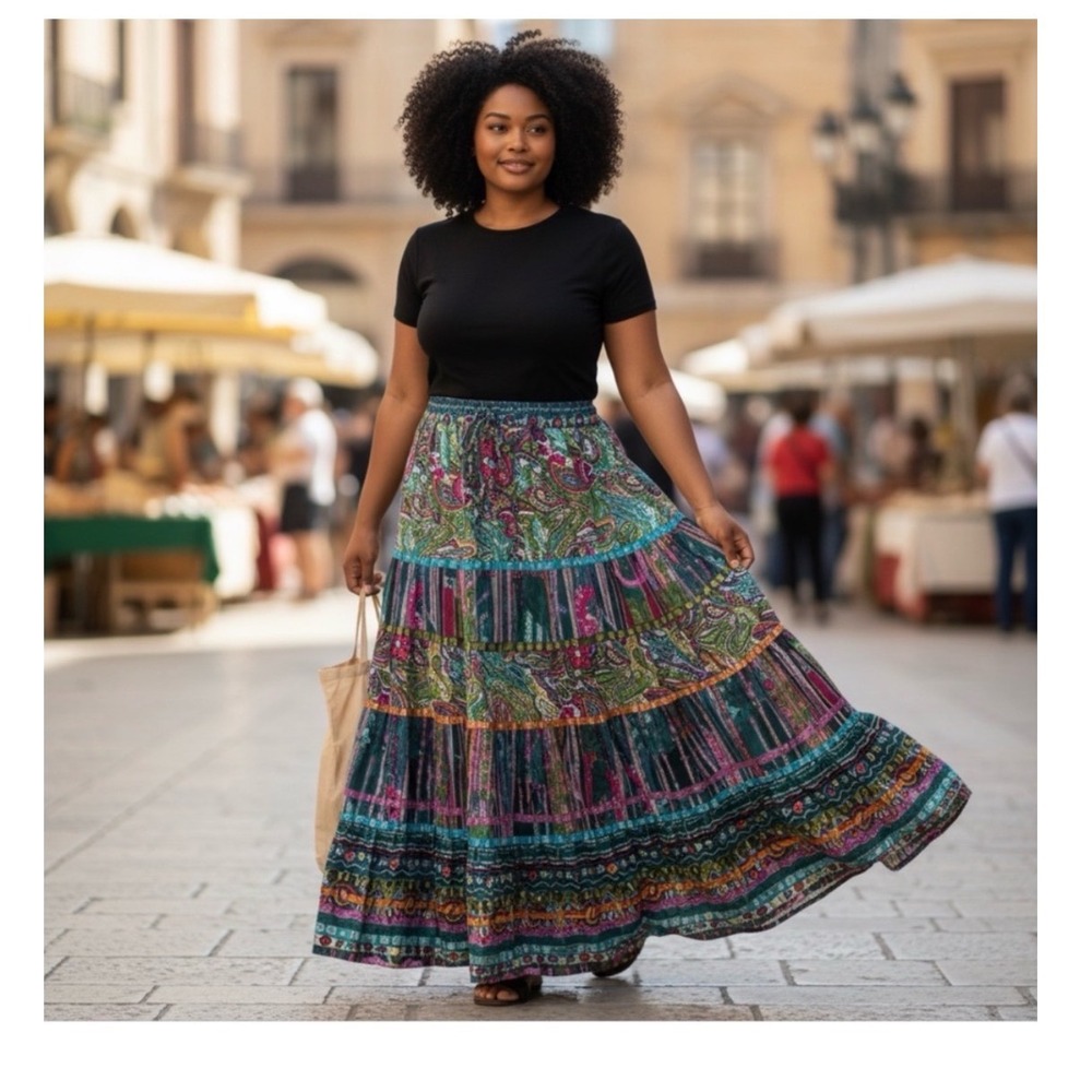 TRAVELSMITH BOHO MAXI SKIRT
